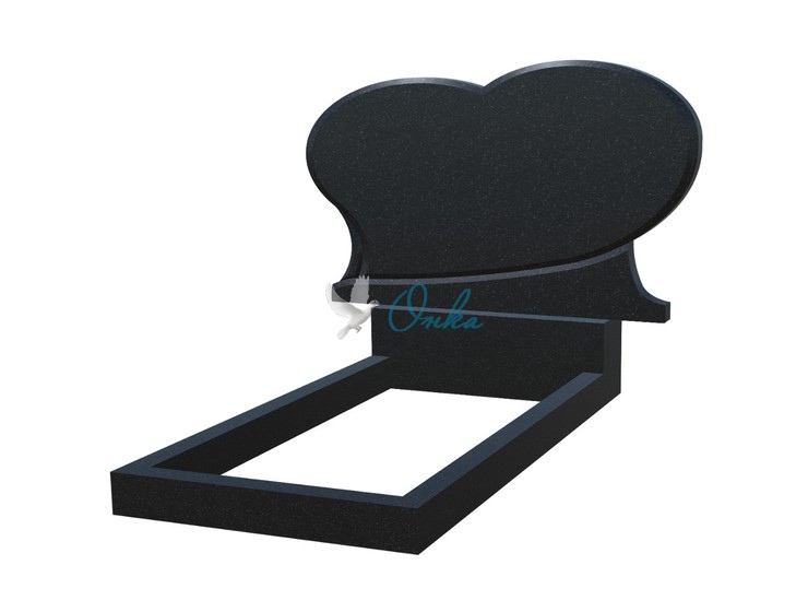 Двойной памятник в форме сердца DP031