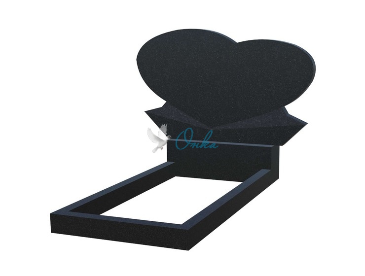 Двойной памятник в форме сердца DP037