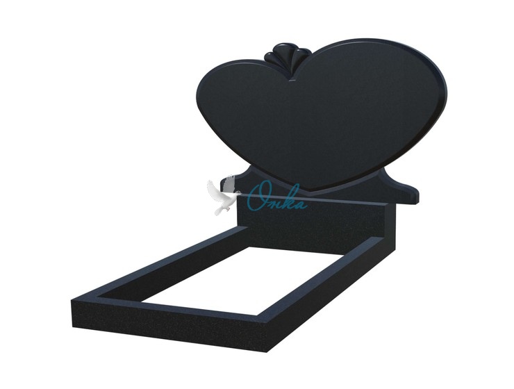 Двойной памятник в форме сердца DP039