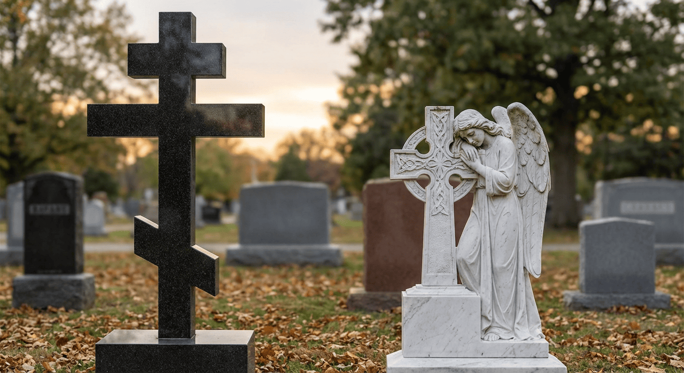 православный и католический памятники